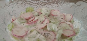 cucumber radish salad www.chefstacy.ca